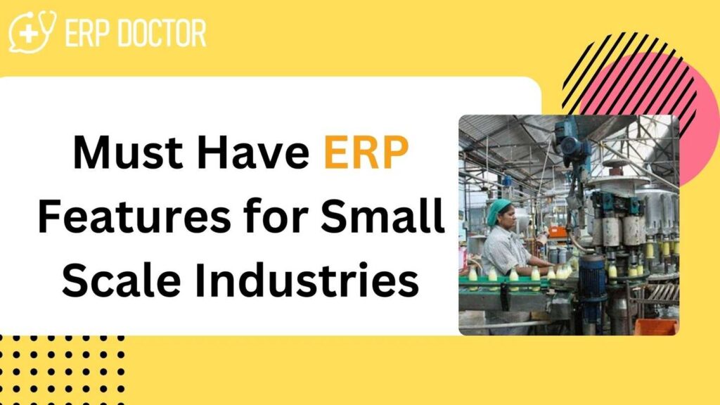 Must Have ERP Features for Small Scale Industries