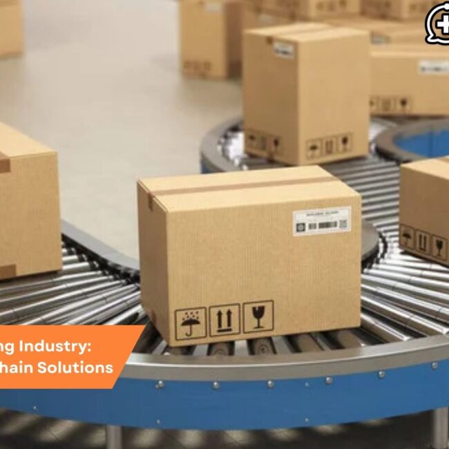 ERP software streamlining supply chain solutions in the packaging industry for improved efficiency and productivity.