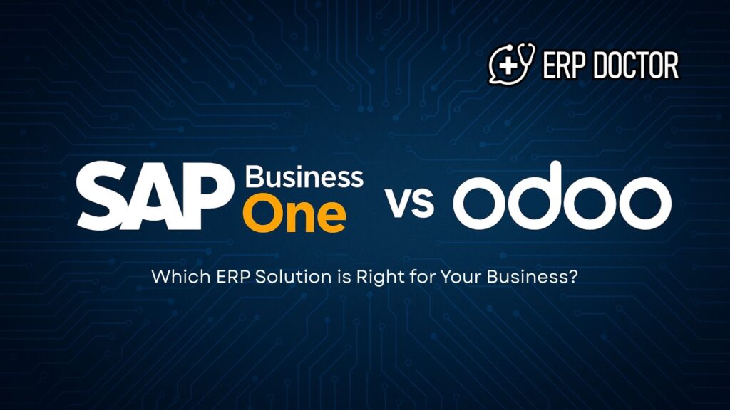 Comparison of SAP Business One and Odoo ERP solutions for businesses, highlighting key features and benefits to help choose the right system.