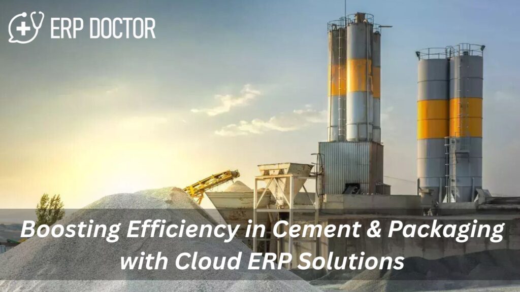 Cement plant production efficiency with cloud-based ERP