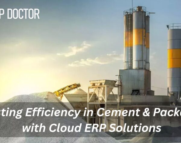 Cement plant production efficiency with cloud-based ERP