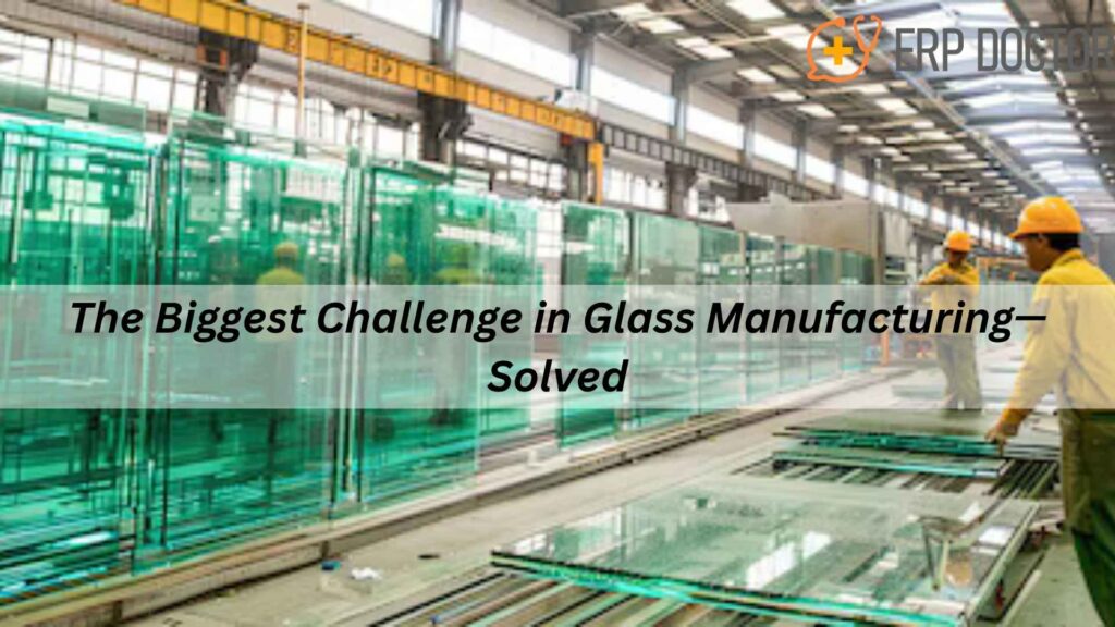 ERP for Glass Manufacturing Industry software displaying real-time production and quality data