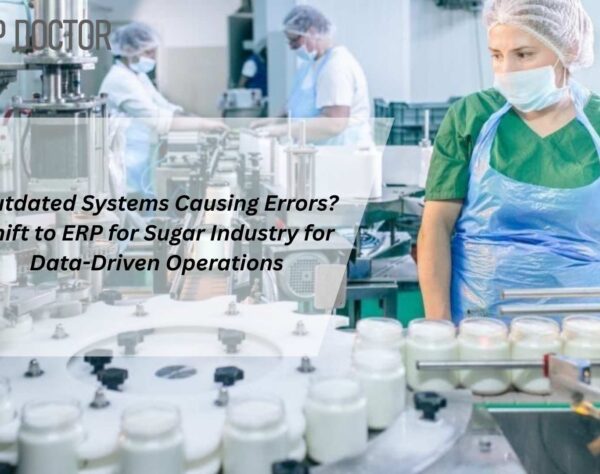 ERP for Sugar Industry dashboard showing production, inventory, and workflow automation
