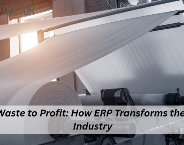 ERP dashboard for paper industry showing production and inventory management.