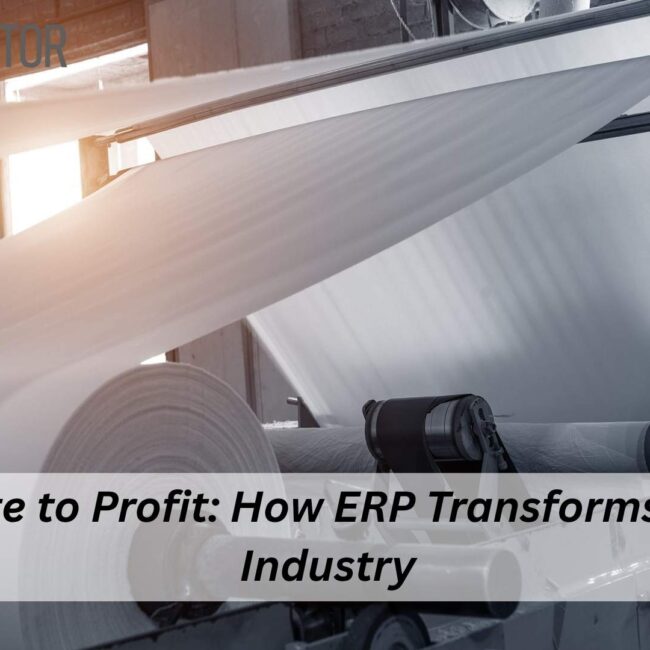 ERP dashboard for paper industry showing production and inventory management.