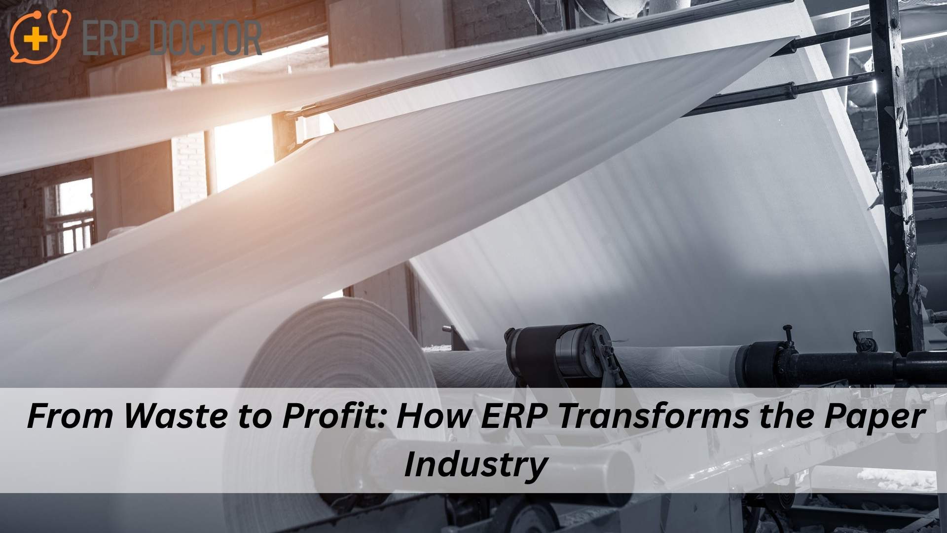 ERP dashboard for paper industry showing production and inventory management.
