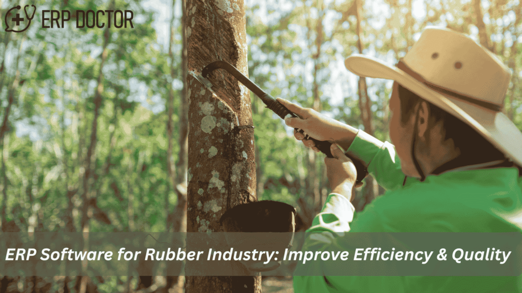 Manufacturing ERP software for rubber industry production automation and quality tracking