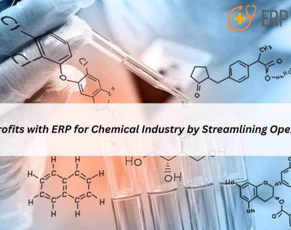ERP for Chemical Industry dashboard showing real-time production and inventory management