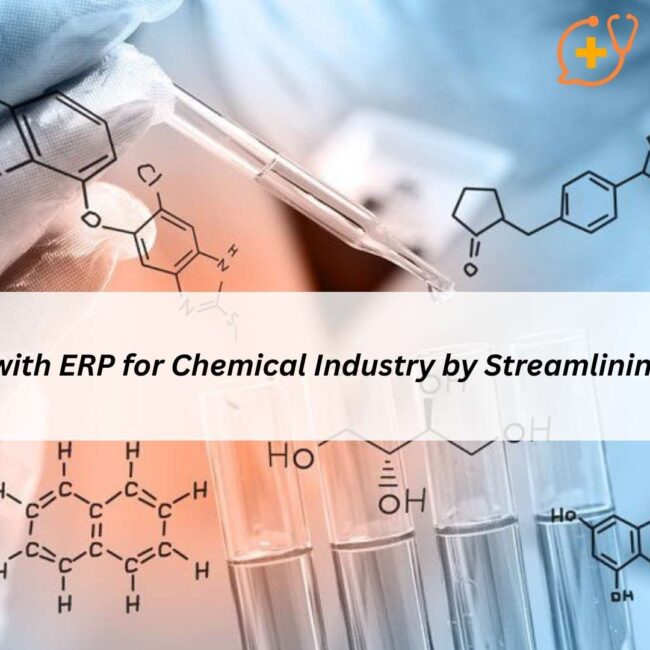 ERP for Chemical Industry dashboard showing real-time production and inventory management