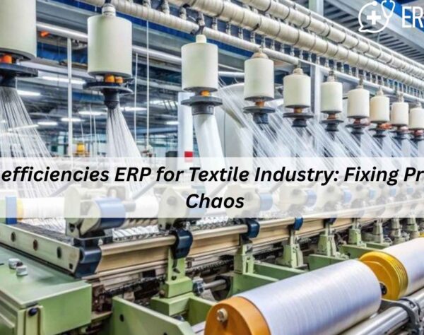 Digital ERP dashboard optimizing workflow in a modern textile industry manufacturing unit.