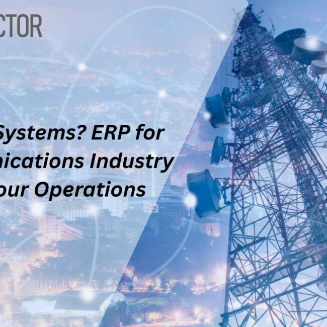 Telecom professionals using ERP Telecommunications Industry software to manage network, operations, and customer workflows