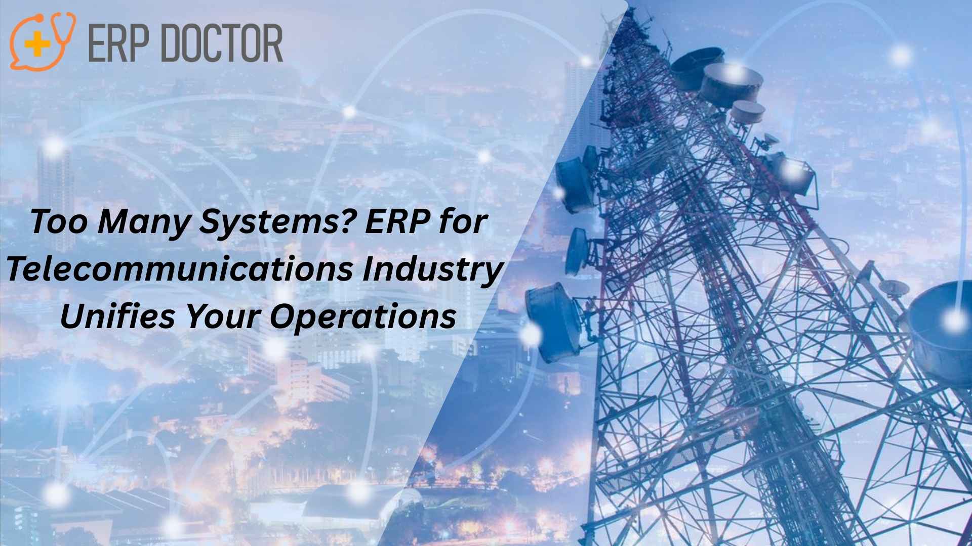 Telecom professionals using ERP Telecommunications Industry software to manage network, operations, and customer workflows