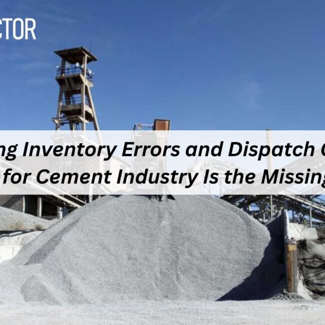 ERP for Cement Industry dashboard showing automated inventory tracking and dispatch management.