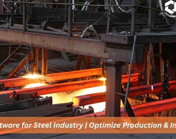 ERP Software for Steel Industry dashboard showing steel production and inventory control in real time