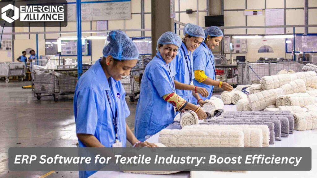 ERP software managing textile production, inventory, and quality control for manufacturers