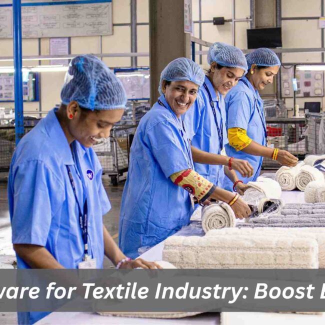 ERP software managing textile production, inventory, and quality control for manufacturers
