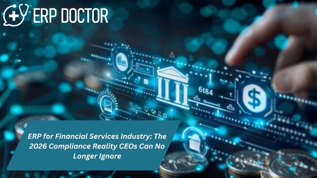 ERP for Financial Services Industry showing compliance, audit, and financial management controls
