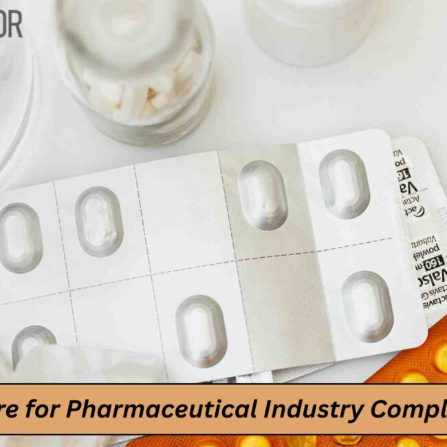ERP software for pharmaceutical industry compliance, manufacturing control, and quality management dashboard