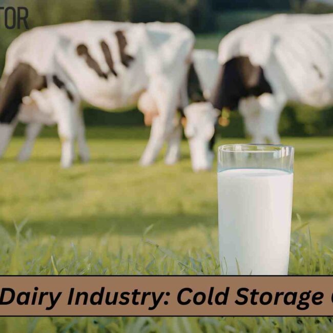 ERP dashboard for dairy industry showing cold storage monitoring and batch traceability