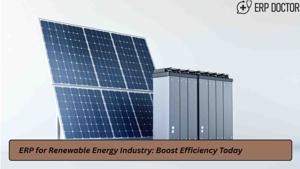 Integrated ERP solution for Renewable Energy Industry streamlining operations and maintenance