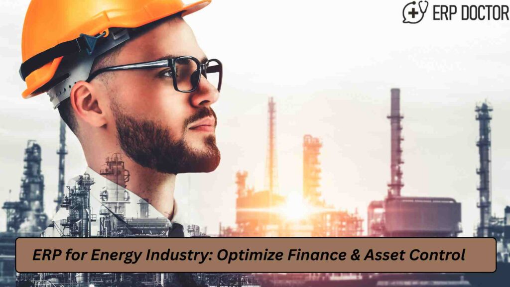 ERP dashboard for energy industry showing finance and asset management in real-time