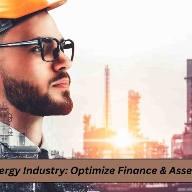 ERP dashboard for energy industry showing finance and asset management in real-time