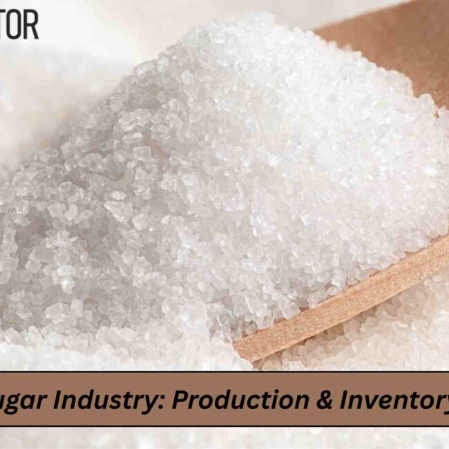 ERP dashboard managing sugar mill production batches and seasonal inventory control in real time