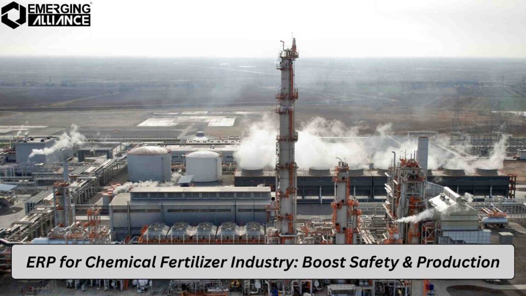 ERP for Chemical Fertilizer Industry dashboard showing production planning and batch scheduling