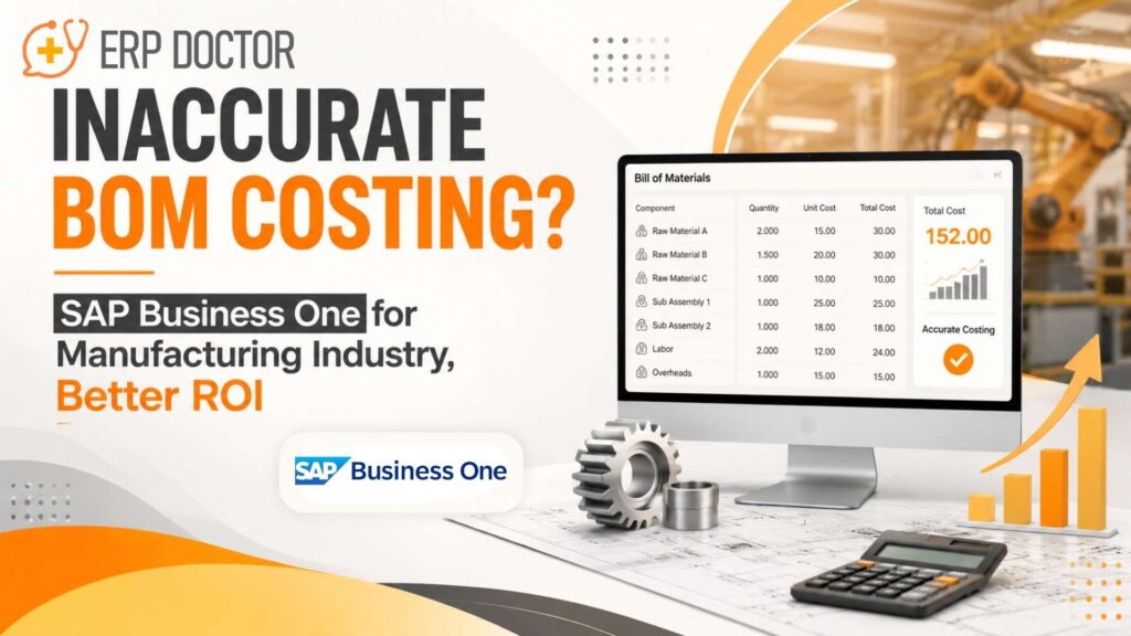 SAP Business One for Manufacturing Industry helping manufacturers eliminate inaccurate BOM costing and protect profit margins.