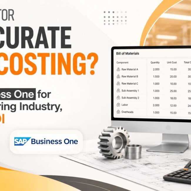 SAP Business One for Manufacturing Industry helping manufacturers eliminate inaccurate BOM costing and protect profit margins.
