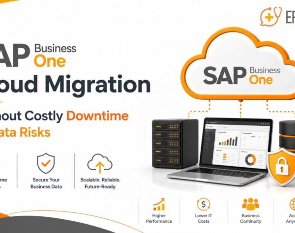 SAP Business One Cloud Migration enabling secure data migration, zero-downtime ERP transition, and business continuity without costly downtime or data risks