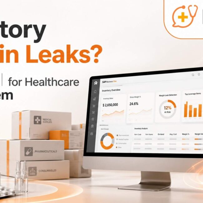 SAP Business One for Healthcare helping hospitals and medical suppliers prevent inventory margin leaks with real-time inventory management.