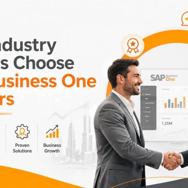 SAP Business One Partners guiding businesses through ERP implementation, integration, user training, and long-term support